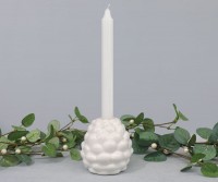 White Pine Cone Candle Holder