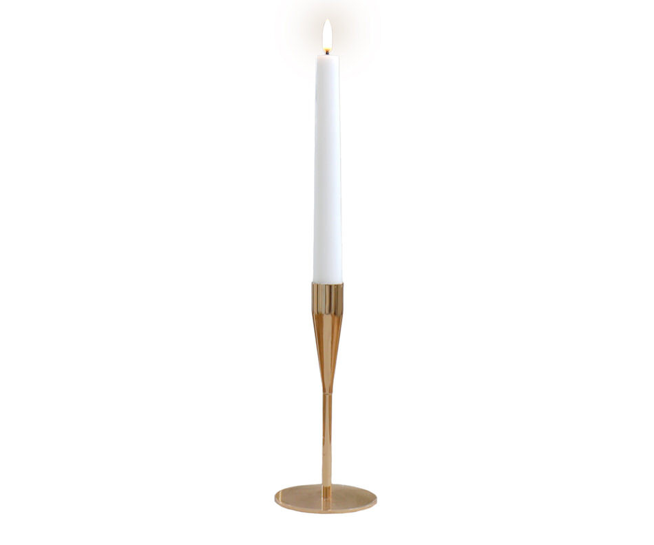 Short Belle Gold Candlestick 17cm