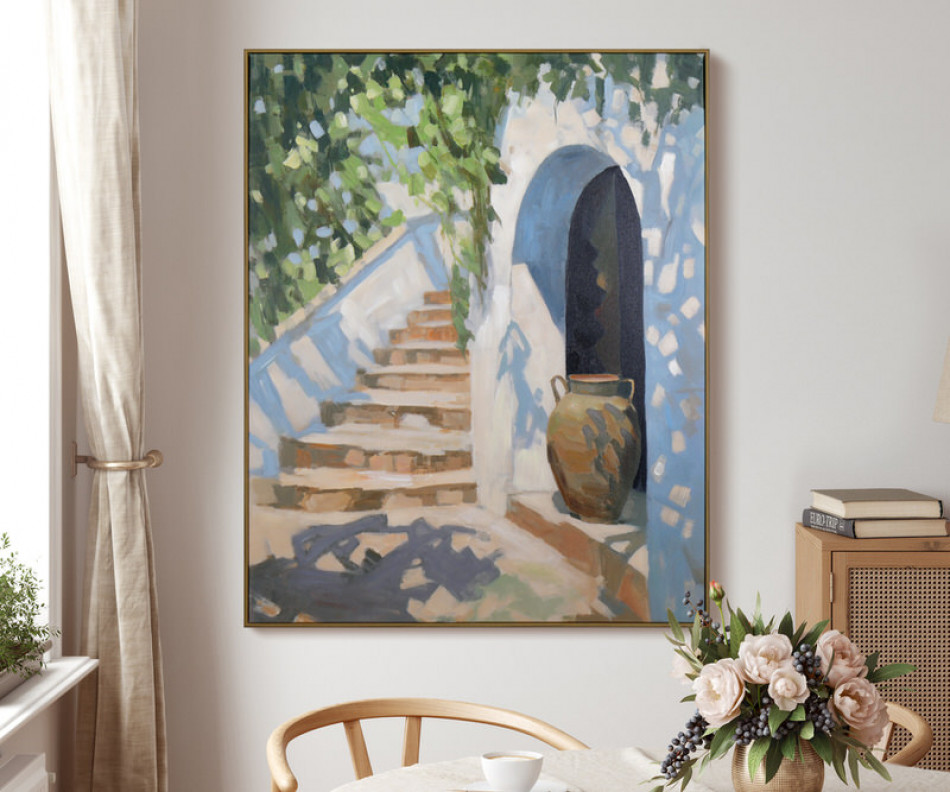 Villafranca Courtyard Canvas Painting