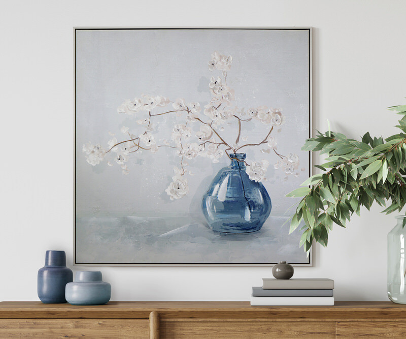 Sakura Blossom Vase Canvas Painting