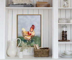 Hampshire Country Chicken Canvas Painting