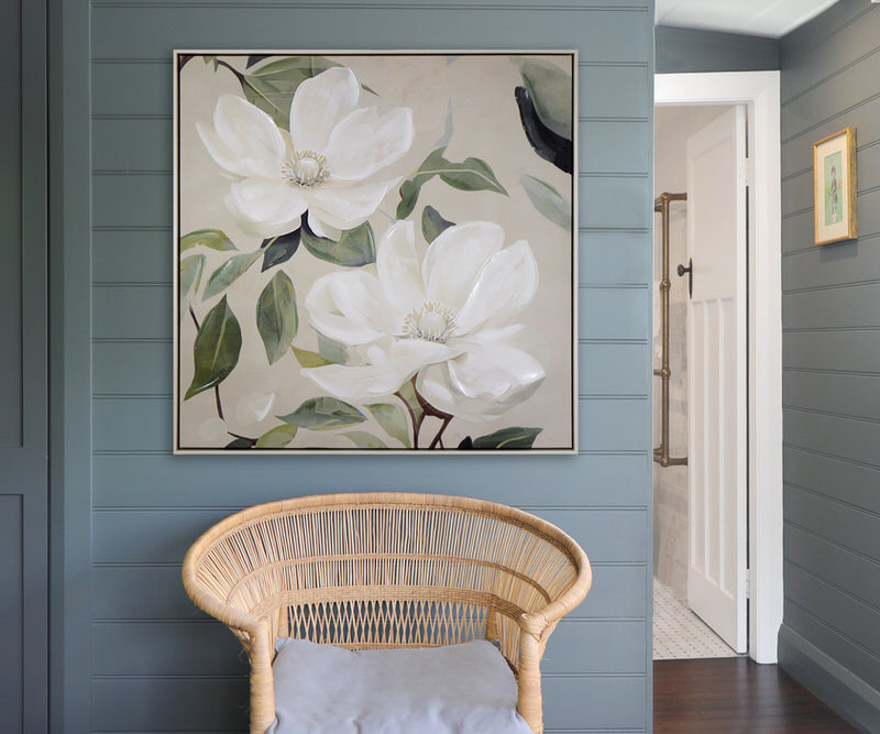 Calista White Magnolia I Canvas Painting