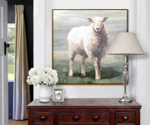 Corriedale Country Sheep Canvas Painting