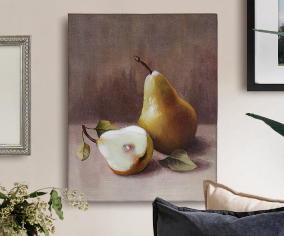 Ferrera Pears Still Life Canvas Painting