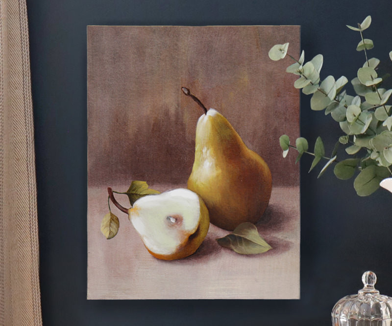 Ferrera Pears Still Life Canvas Painting