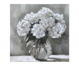 Snow Queen White Hydrangeas Canvas Painting