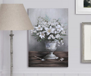 Casa Blanca White Lilies Canvas Painting