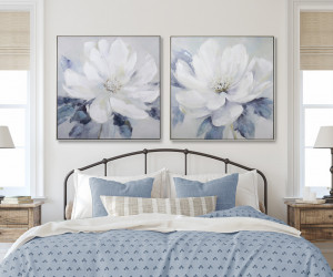 Amalia White Peony II Canvas Painting