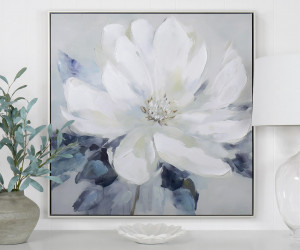 Amalia White Peony II Canvas Painting