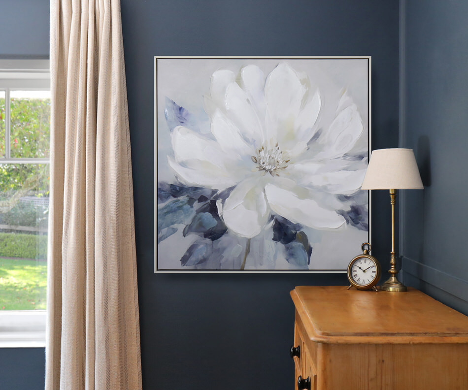 Amalia White Peony II Canvas Painting