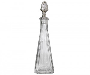 Stanway Silver Acorn Glass Decanter