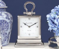 Halifax Stepped Silver Mantel Clock