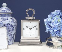 Halifax Stepped Silver Mantel Clock