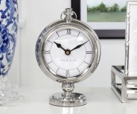 Perivale Silver Nickel Desk Clock