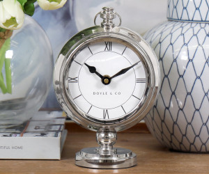 Perivale Silver Nickel Desk Clock