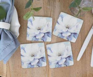 Set 4 Amalia Peony Coasters