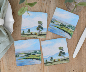 Set 4 Bowens Retreat Landscape Coasters