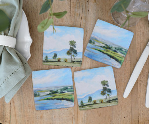 Set 4 Bowens Retreat Landscape Coasters