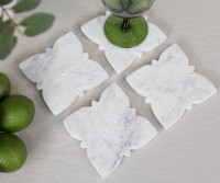 Set 4 Samsara Marble Flower Coasters