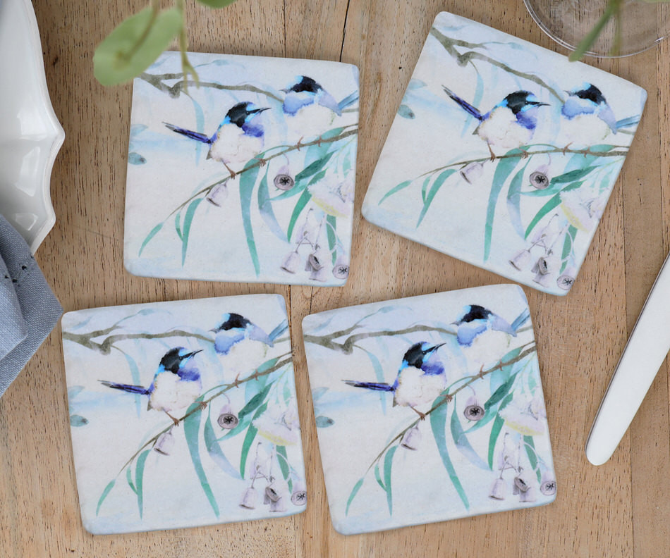 Set 4 Forest Fairywrens Coasters