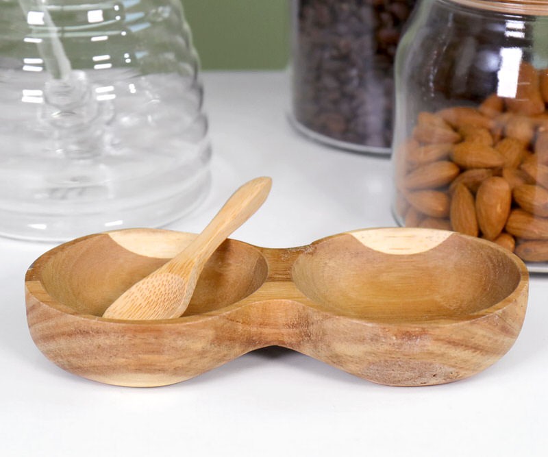 Harris Acacia Double Bowl With Spoon Home Accessories And Homewares Home Decor Online From