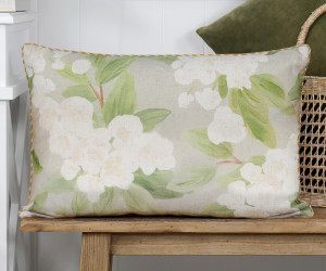 Lillian Green Blossom Cushion - Lumbar