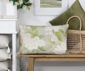 Lillian Green Blossom Cushion - Lumbar