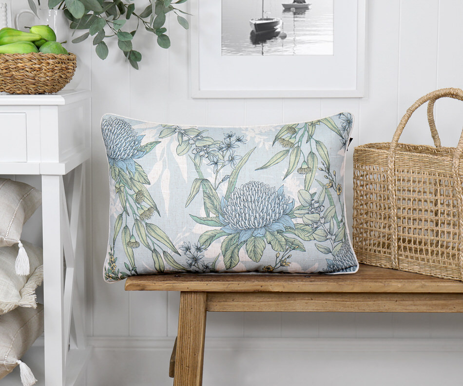 Blue Mirella Waratahs Cushion 40x60cm