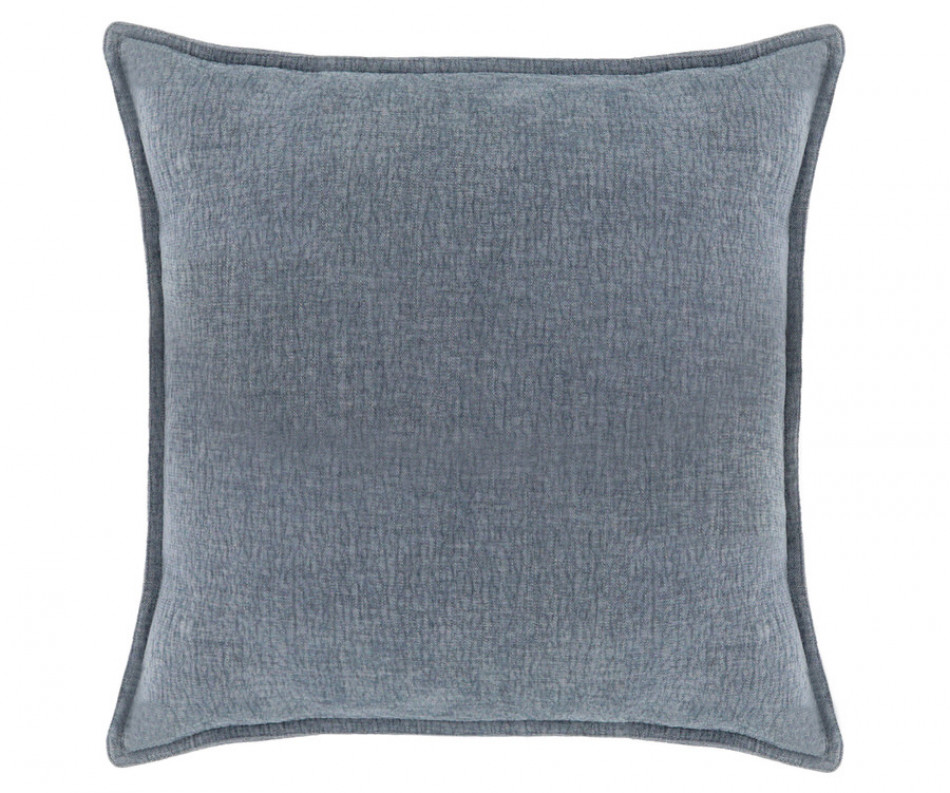 Hudson Chambray Cushion - Denim Blue