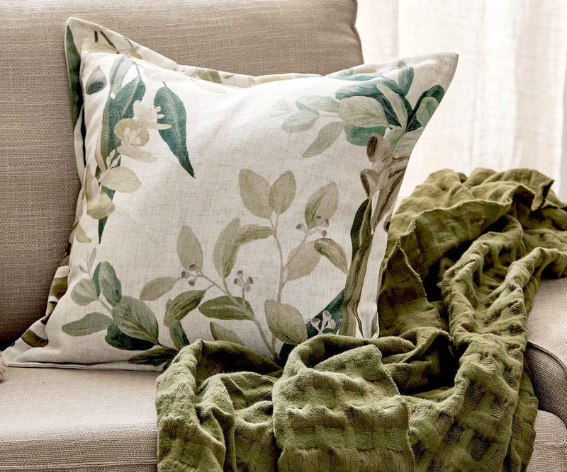 Franklin Eucalyptus Leaf Green Cushion