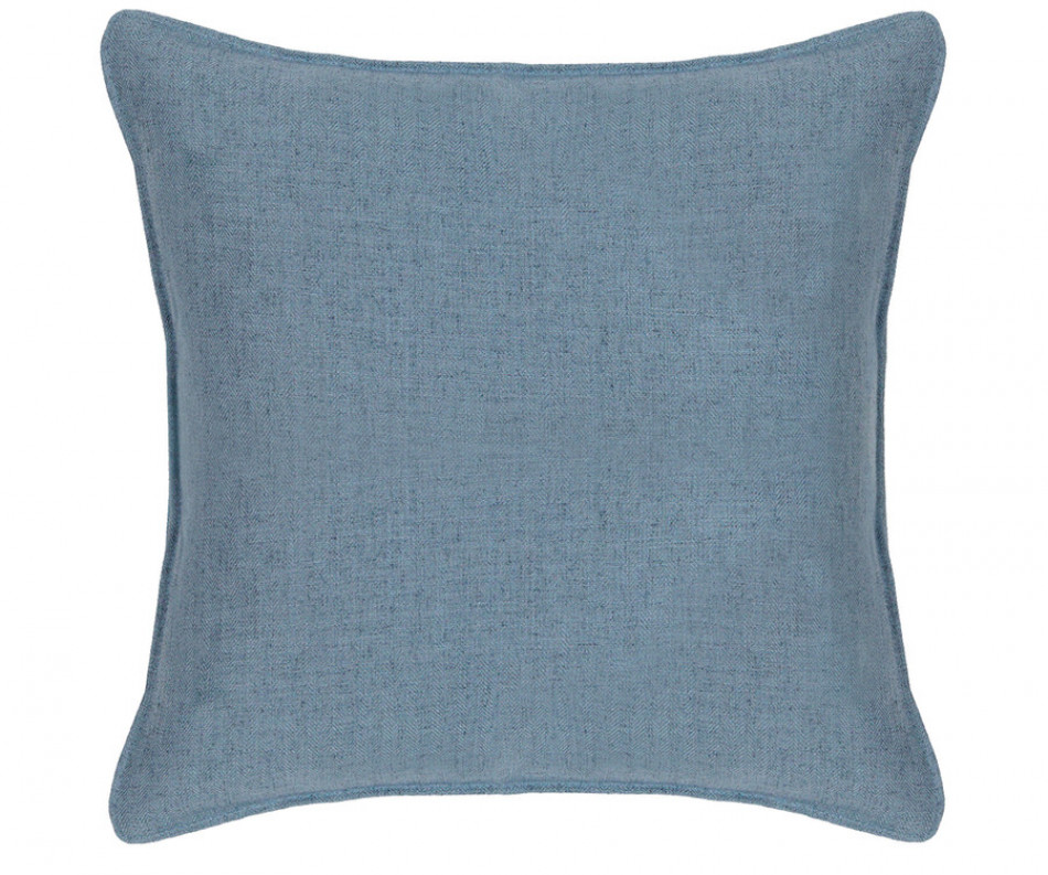 Large Denim Blue Linen Cushion 55cm