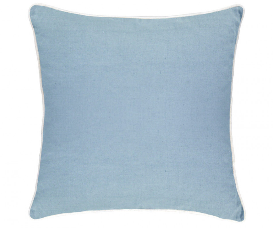 Jane Sky Blue Cushion with White Piping