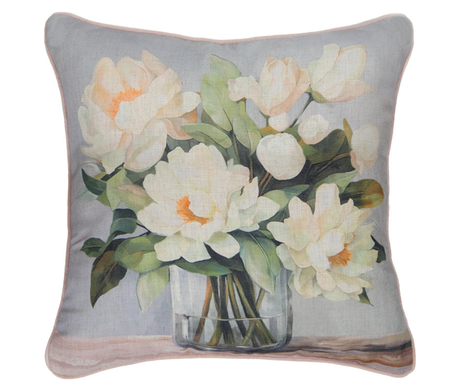 Annamaria Peach Magnolia Cushion