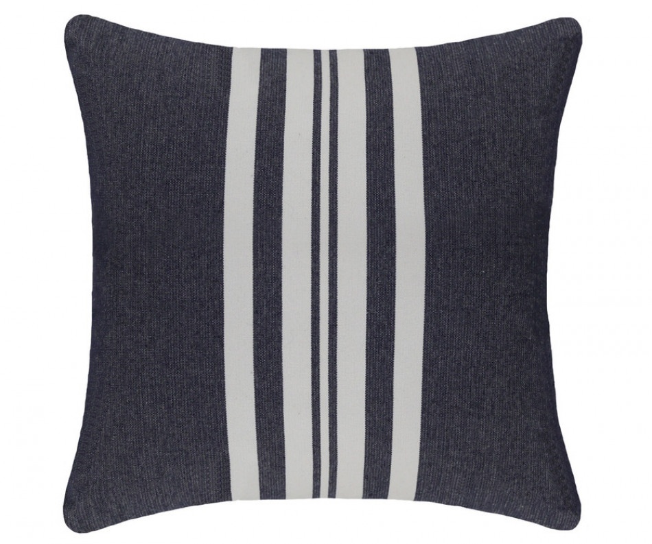 50cm Derby Navy Stripe Outdoor Cushion