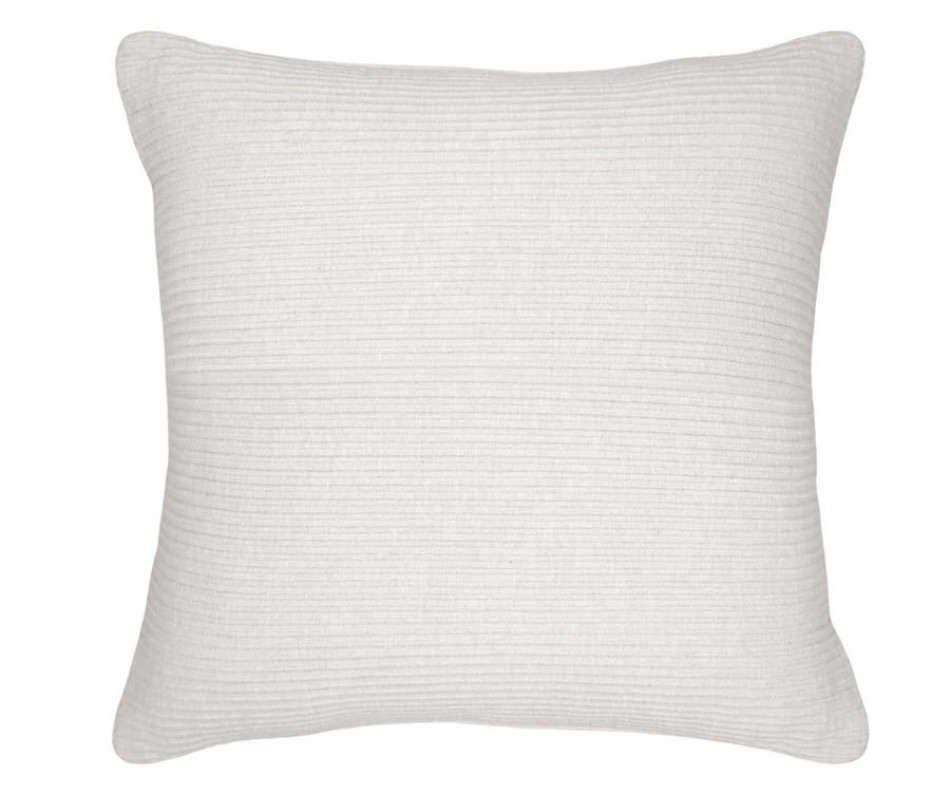 White Linden Ribbed Cushion 50cm