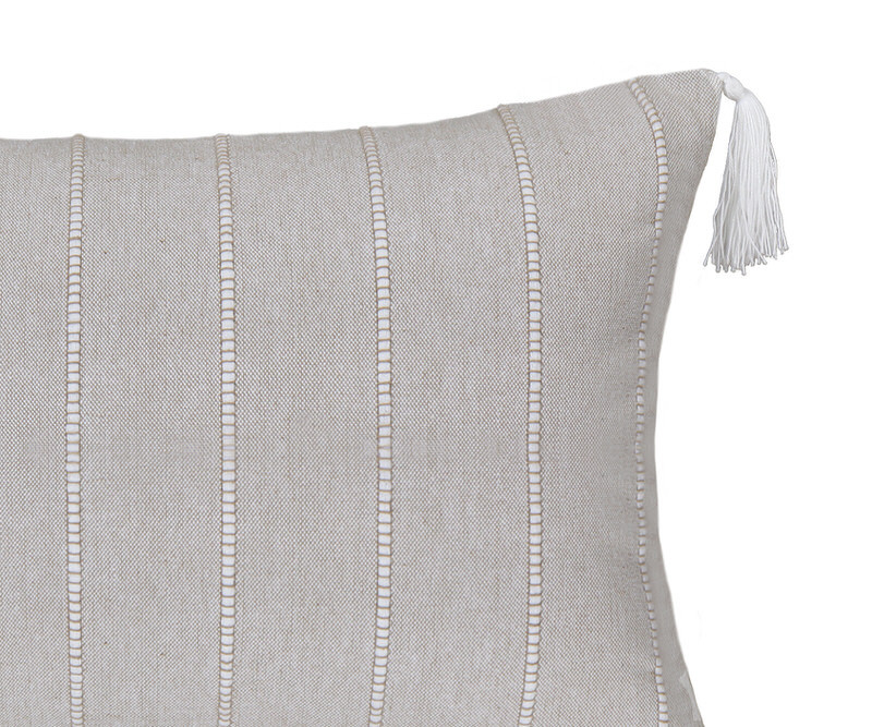 Brighton Taupe Chambray Cushion - Lumbar