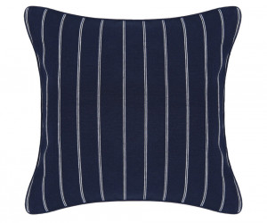 St Malo Navy Pinstripe Cushion 50cm