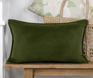 Osborne Forest Green Velvet Cushion - Lumbar