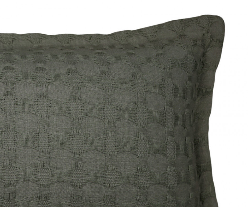 Lumbar Olive Barker Weave Cushion