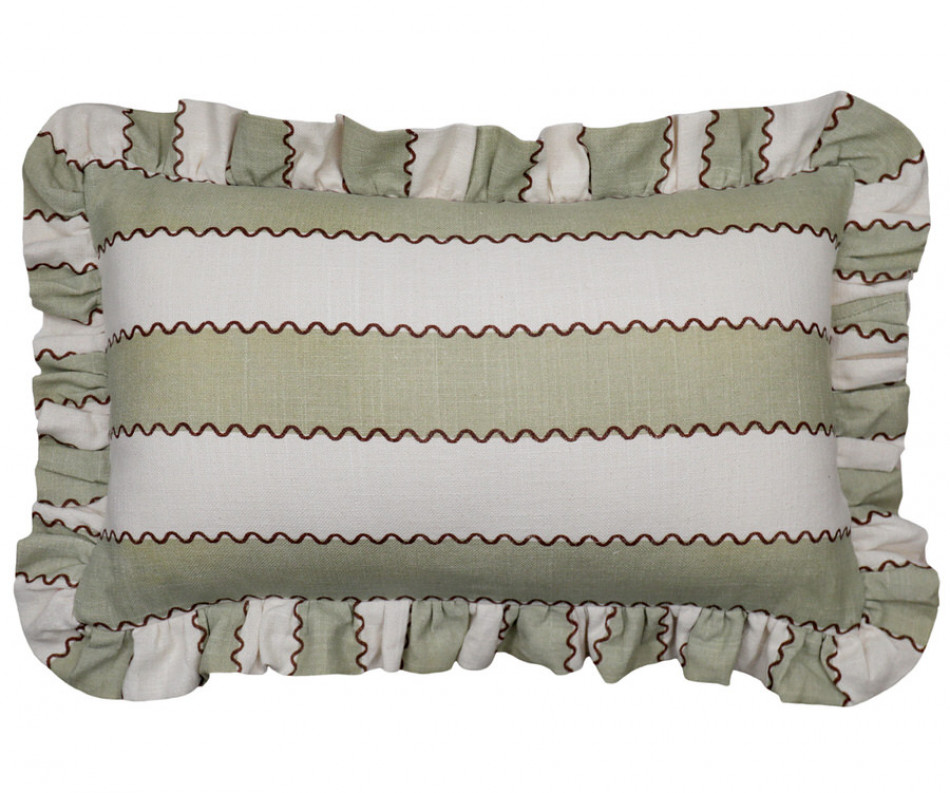 Fernhill Stripe Ruffle Cushion