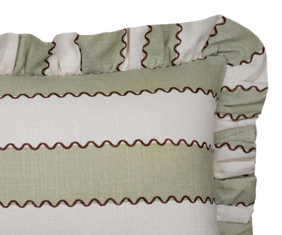 Fernhill Stripe Ruffle Cushion
