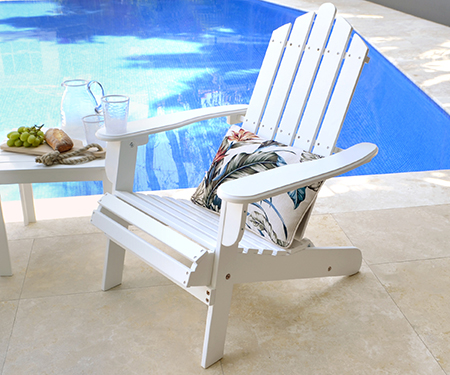 Set 2 Adirondack Chairs + Side Table