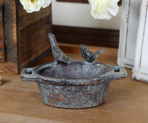 Cast Iron Mini Bird Dish