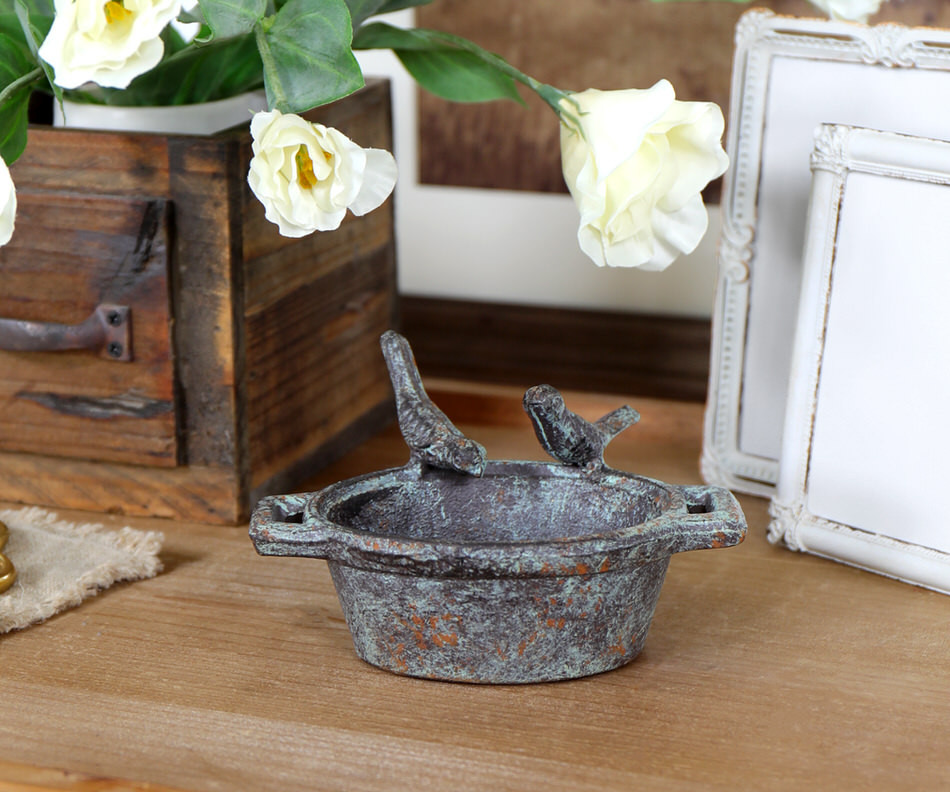 Cast Iron Mini Bird Dish