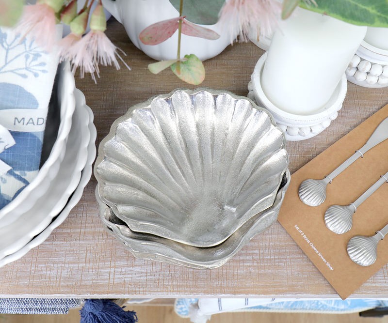 Palmas Silver Scallop Dish - Beautiful home decor at French Knot