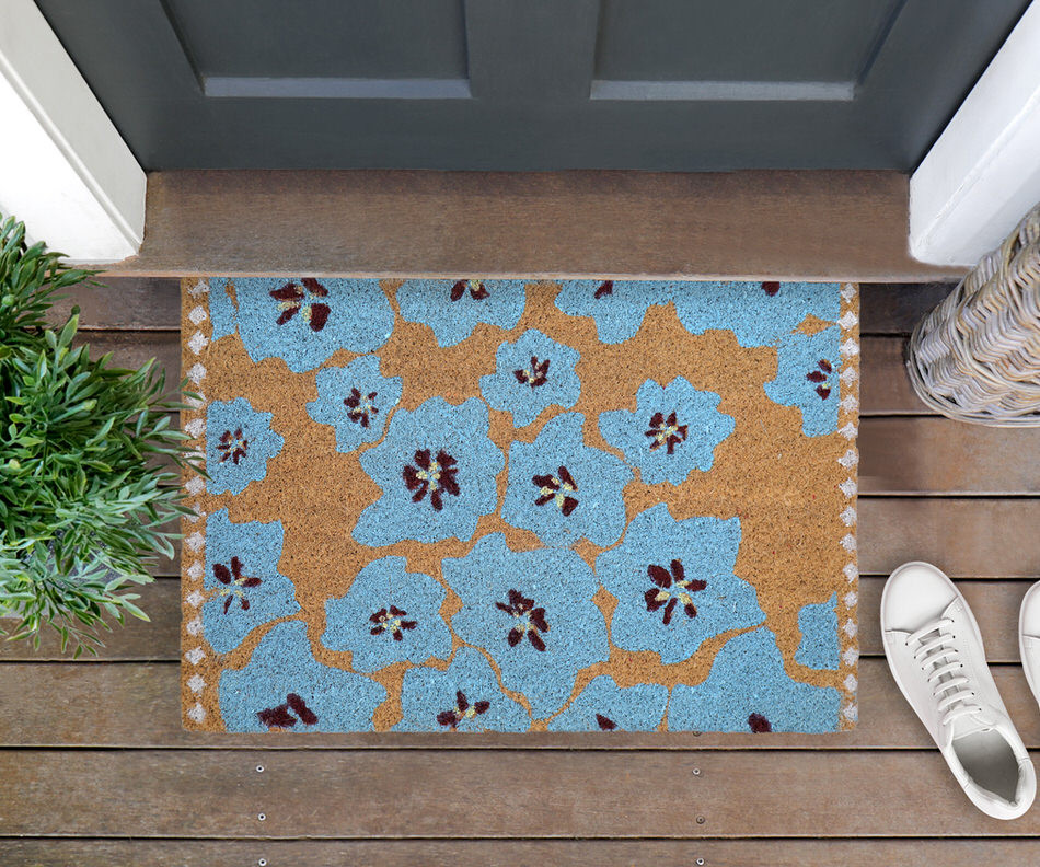 Blue Pansy Regular Doormat