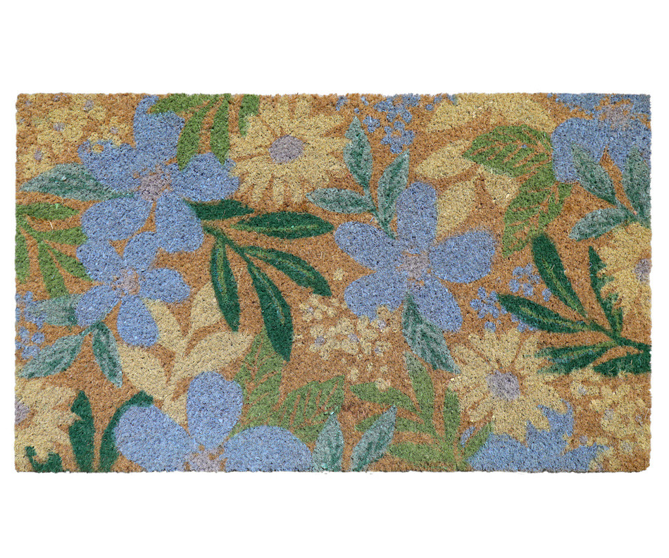 Demeter Blue & Yellow Flowers Doormat