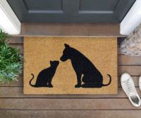 Friends Forever Cat & Dog Doormat 75x45cm