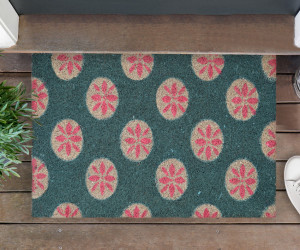 Leagrove Pink & Green Doormat