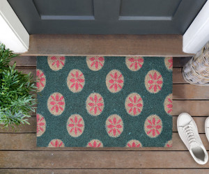 Leagrove Pink & Green Doormat